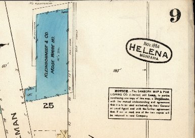 1884 plat map of the Bozeman Avenue block