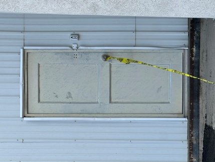 Front overhead door area