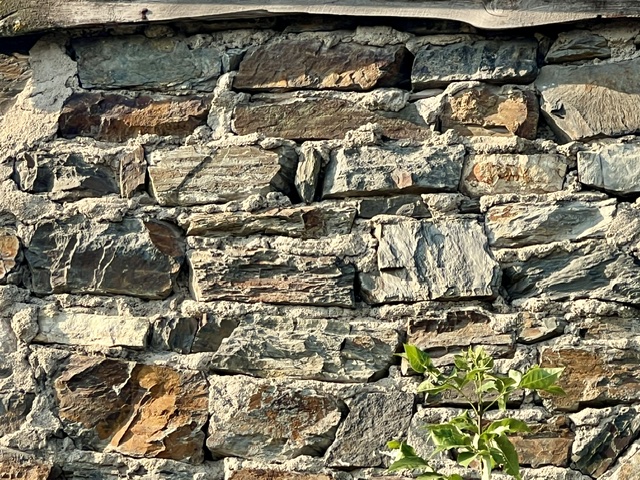 Stone and mortar close up